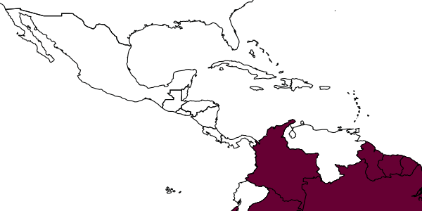 map of Eufriesea vidua     (Moure, 1976)